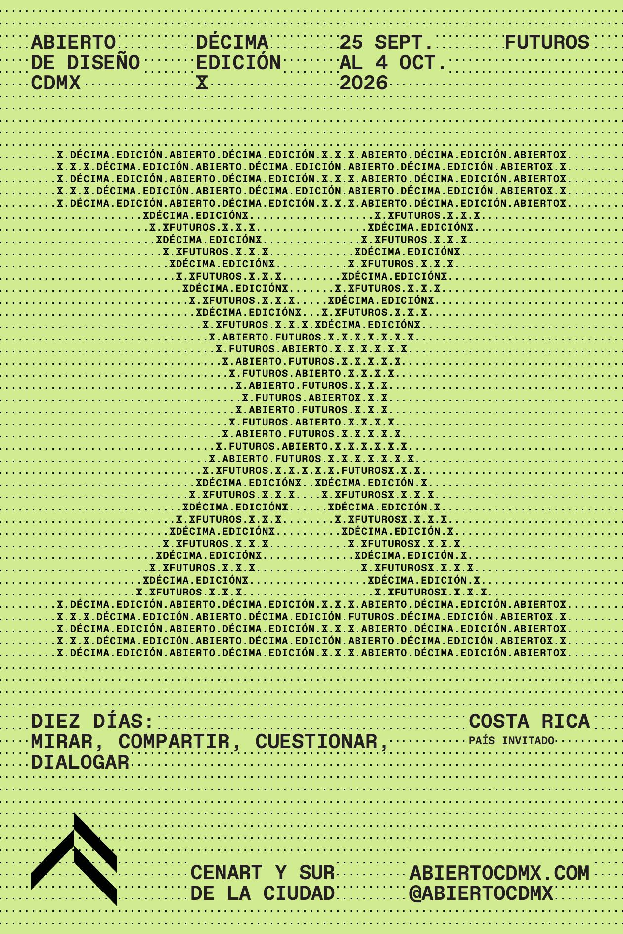 Cartel de Abierto de Diseño CDMX