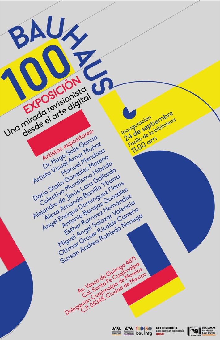 Cartel de 100BAUHAUS: una mirada revisionista desde el arte digital
