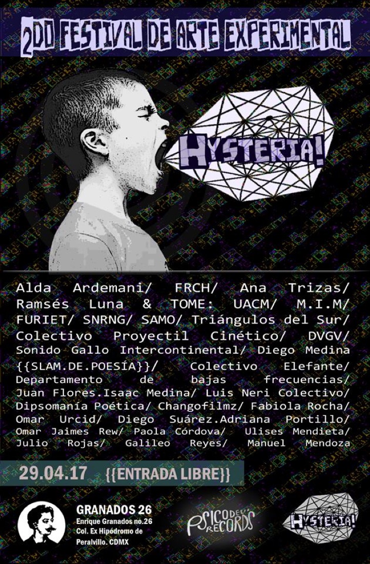 Cartel de Hyesteria: 2.º Festival de Arte Experimental